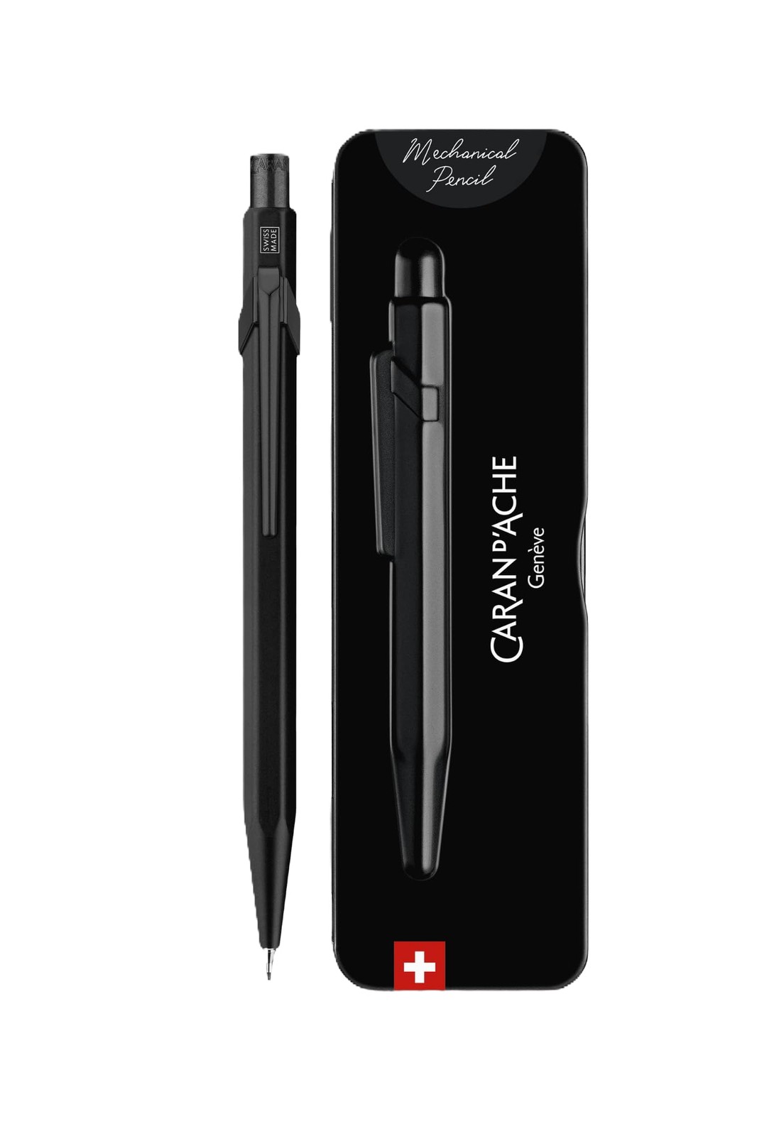Caran d'Ache 844 Mechanical Pencil 0.7MM - Black Code in Slimpack Case Single