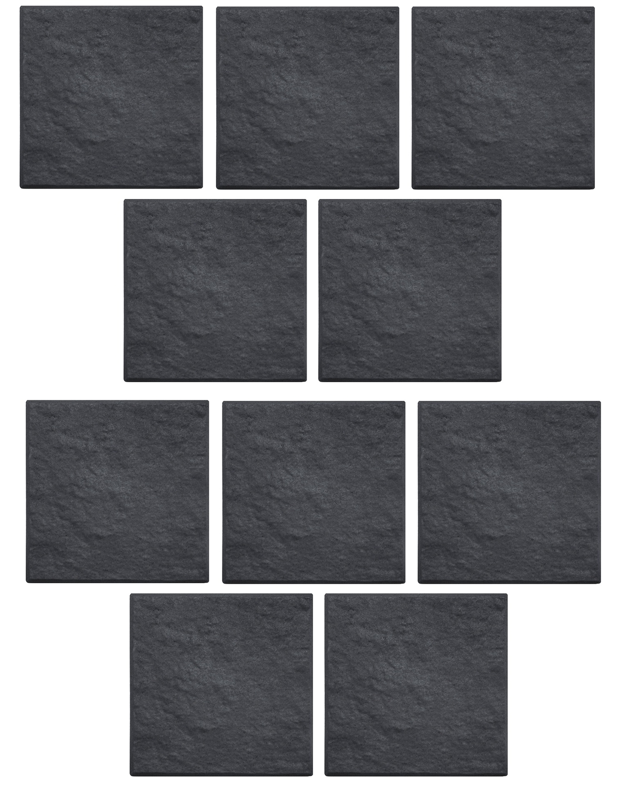 Square Stomp Stone Grey Slate Stepping Stone Primeur Recycled Rubber 30cm x10