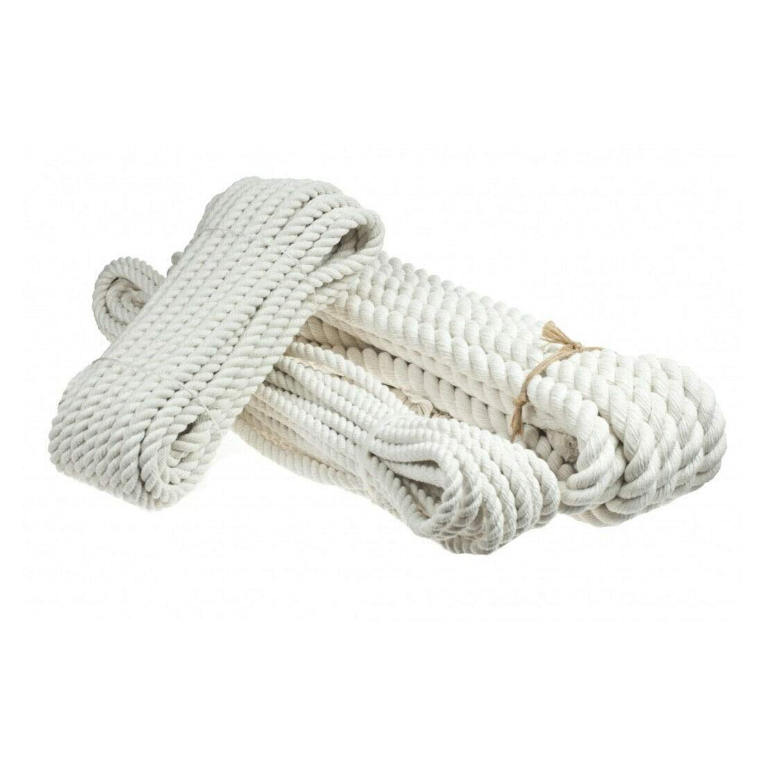 Cotton Rope, Natural Twisted Cotton Thread - 10 m / 32 ft of 22 mm Crafts DIY