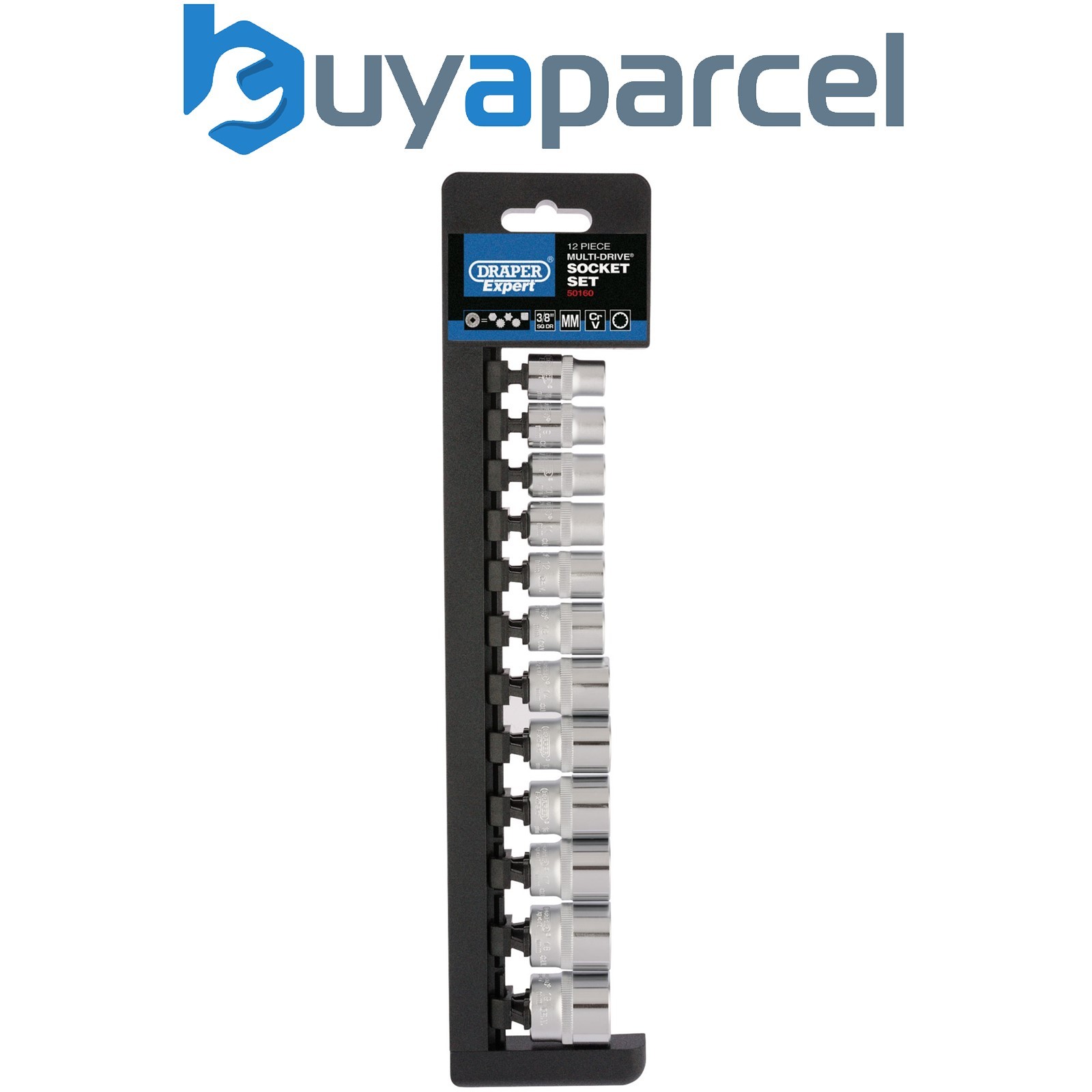 Draper 50160 Draper Expert Multi-Drive Socket Set, 3/8" Sq. Dr. (12 Piece)