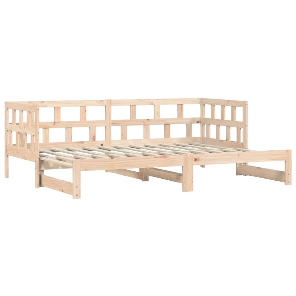 Daybed Couch Sofa Bed Guest with Trundle 80x200 cm Solid Wood Pine vidaXL