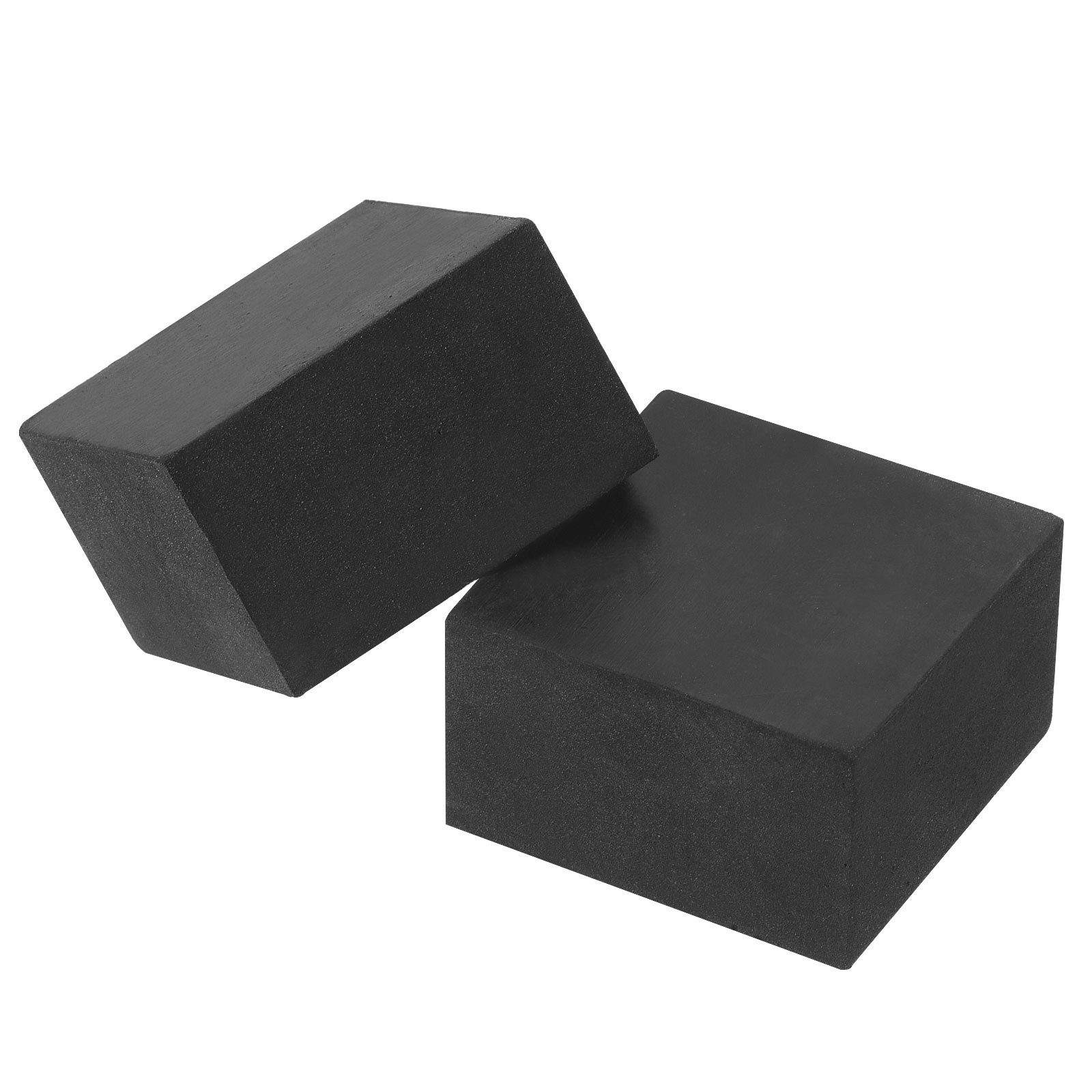8pcs 2x2x1.2" Plant Flower Pot Feet Rubber Square Invisible Lift Riser, Black