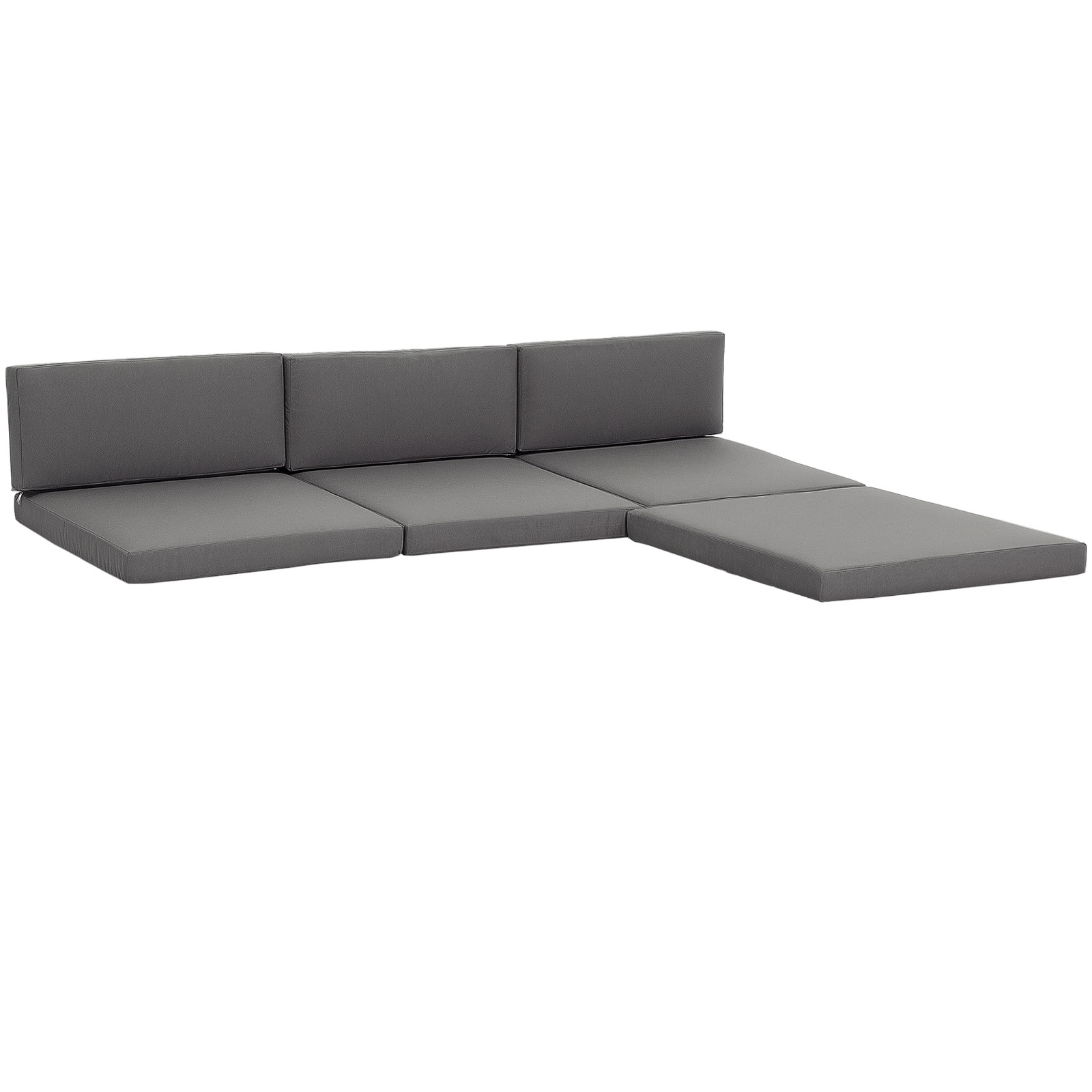 Outsunny 7 Pcs Outdoor Cushion Pads ONLY for Garden Furniture, Grey