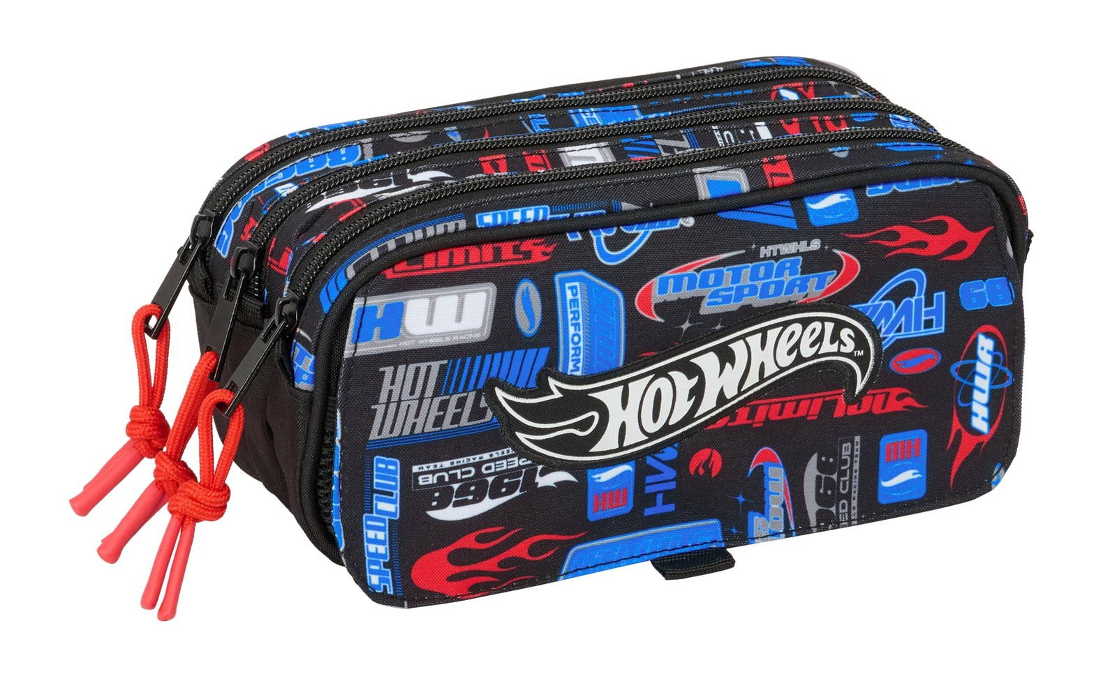 Safta HOT WHEELS – Triple Big Pencil Case, Children's Pencil Case, Ideal for Sch