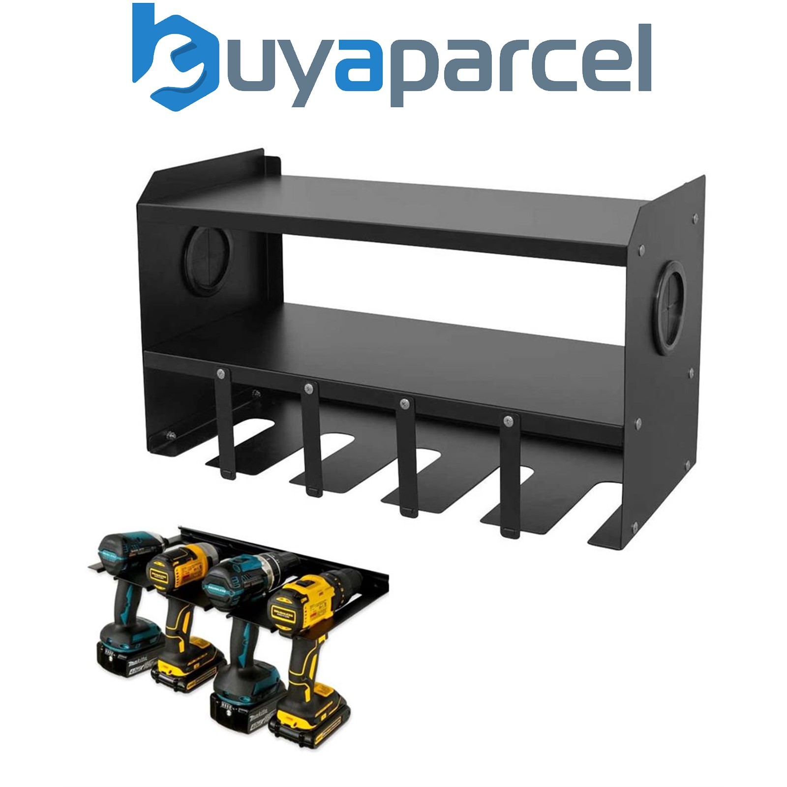 Universal Dewalt Makita Bosch Drill Impact Driver Wall Charging Rack Storage