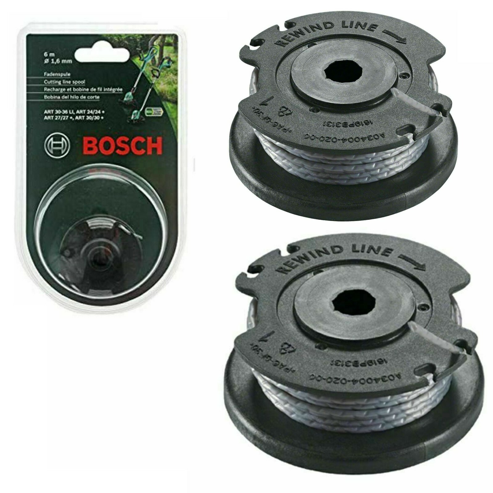 BOSCH EASYGRASS ART23SL ART26SL TRIMMER SPOOL LINE 4m PER SPOOL GENUINE x 2 esd