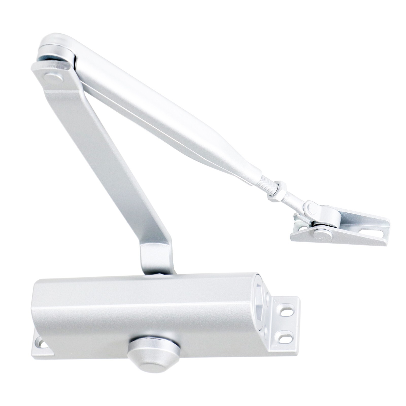 Overhead Door Closer Fixed Sized 3 Adjustable 950mm 60KG 180 Degree Kit Silver