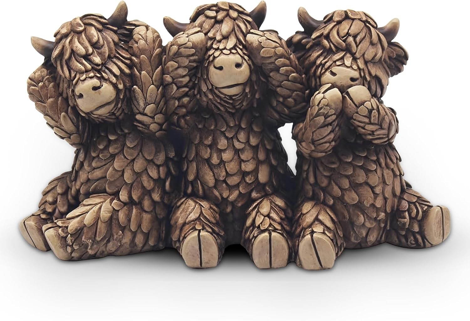 Lesser & Pavey Hughie Highland Cows Figurines Statues For Home Decor | Ideal Or