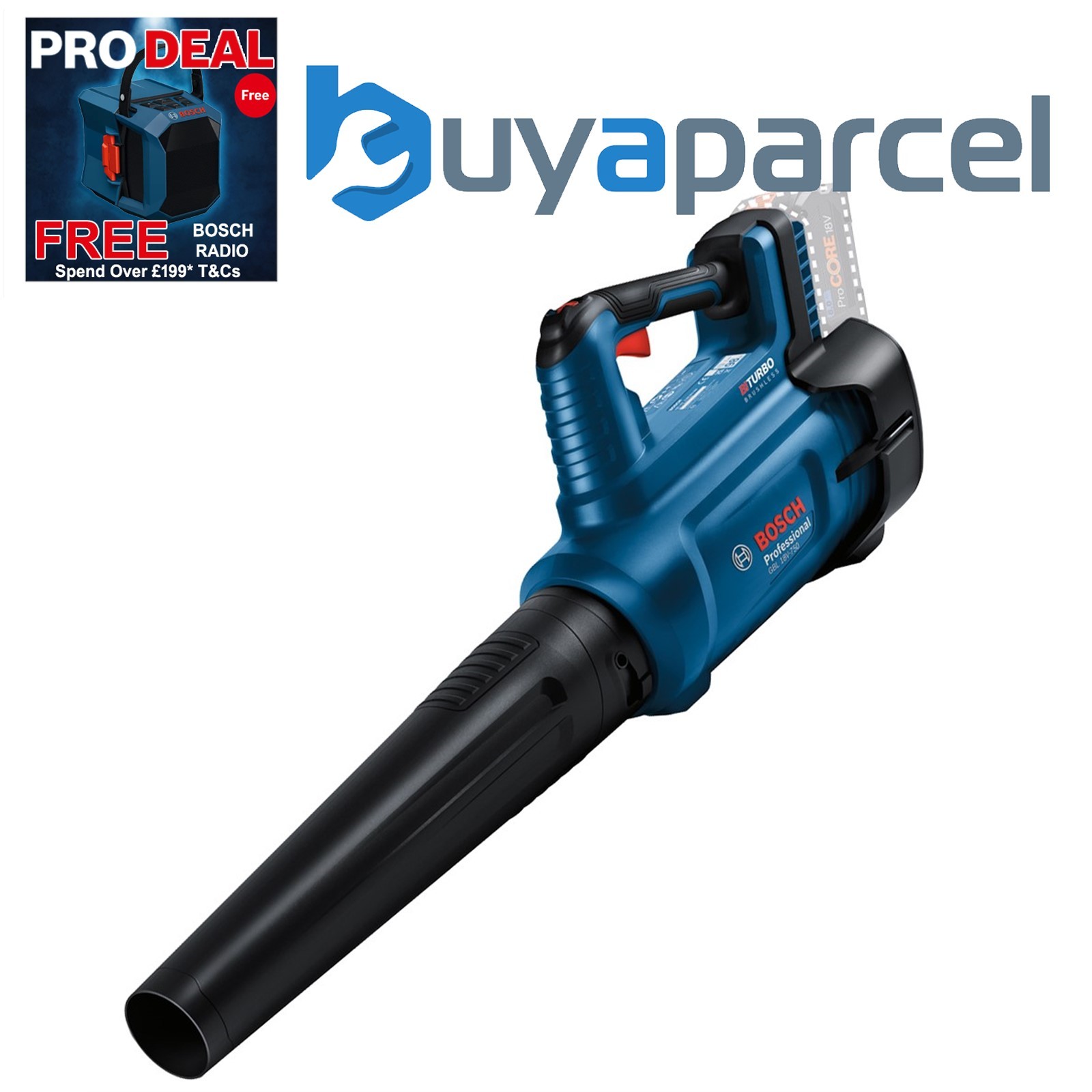 Bosch GBL 18V-750 18V Professional Cordless Brushless Leaf Blower Axial - Bare