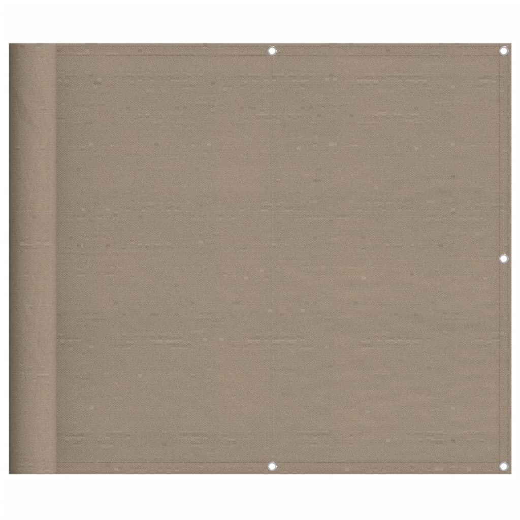 Balcony Screen Garden Fence Privacy Taupe 100% Polyester Oxford vidaXL