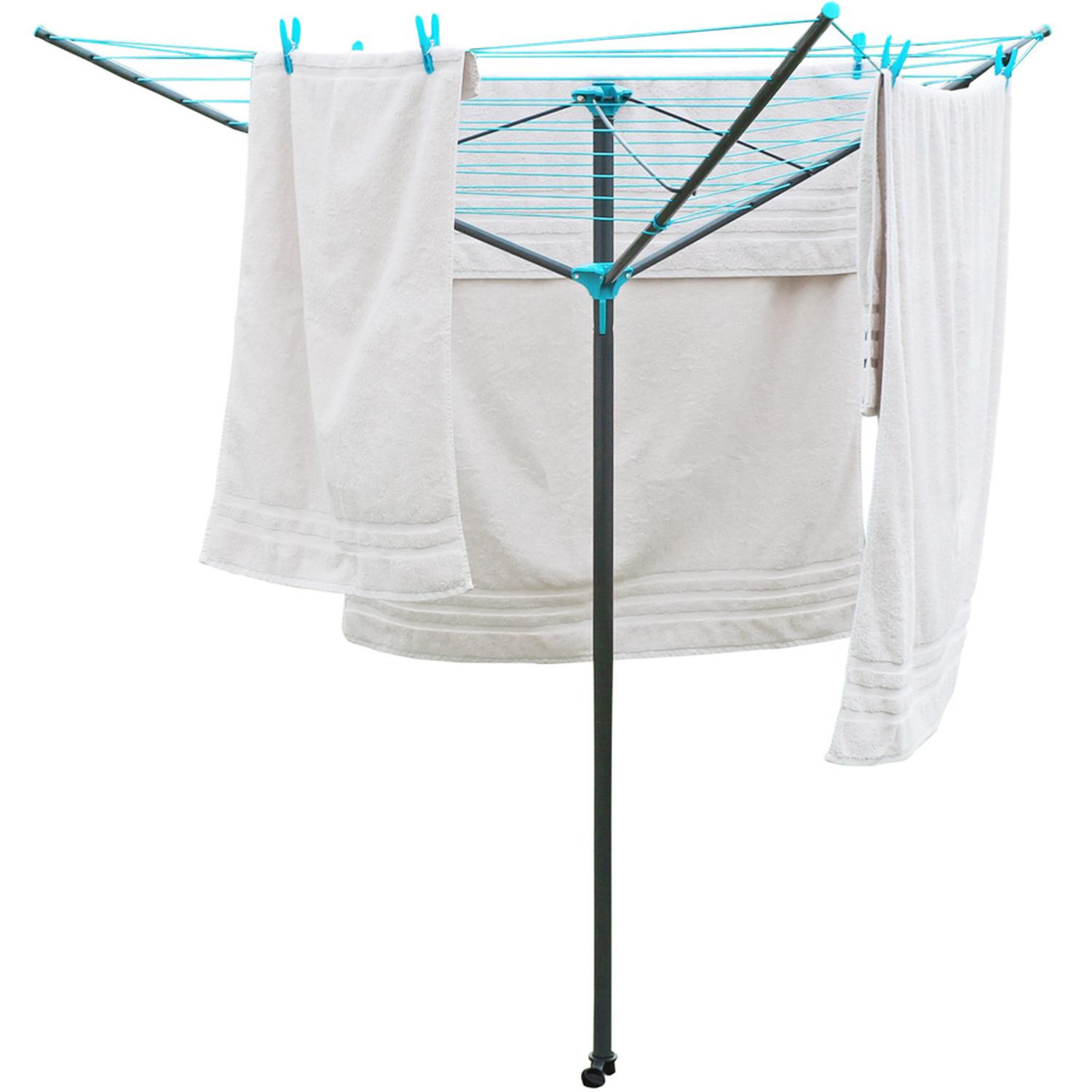 30M Super Lightweight Rotary Line Airer Dryer Washing Clothes Outdoor 3 Arm