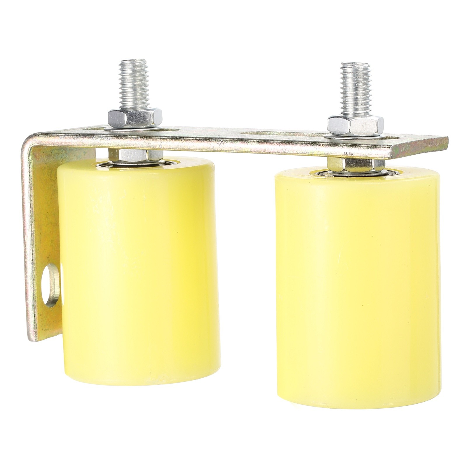 1Set Slide Gate Guide Roller, 2-3/8"x3-1/8" Nylon Gate Support & Bracket, Yellow