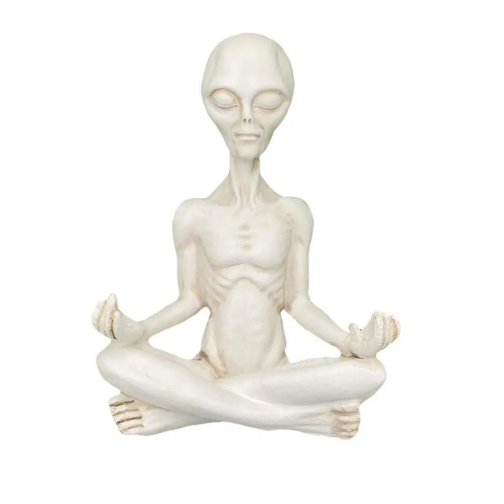 3X(Outdoor Space AlienOrnaments Garden Resin Statue Figurine Home4124