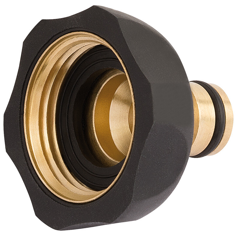 Draper Tap Connector - Brass And Rubber Overmolding - 1" - Material 27697