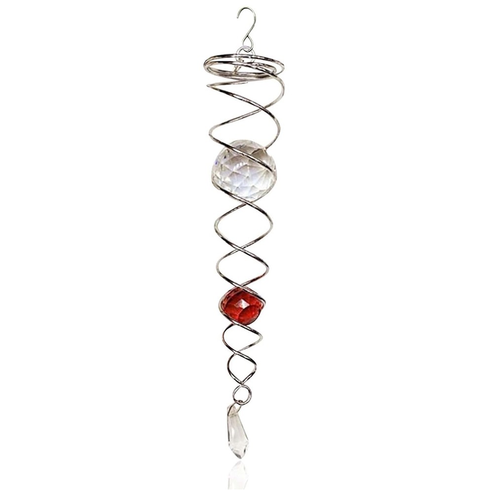 3X(Gazing Spiral Tail Wind Spinner Stabilizer, Decorative Spiral, Red K2B4)