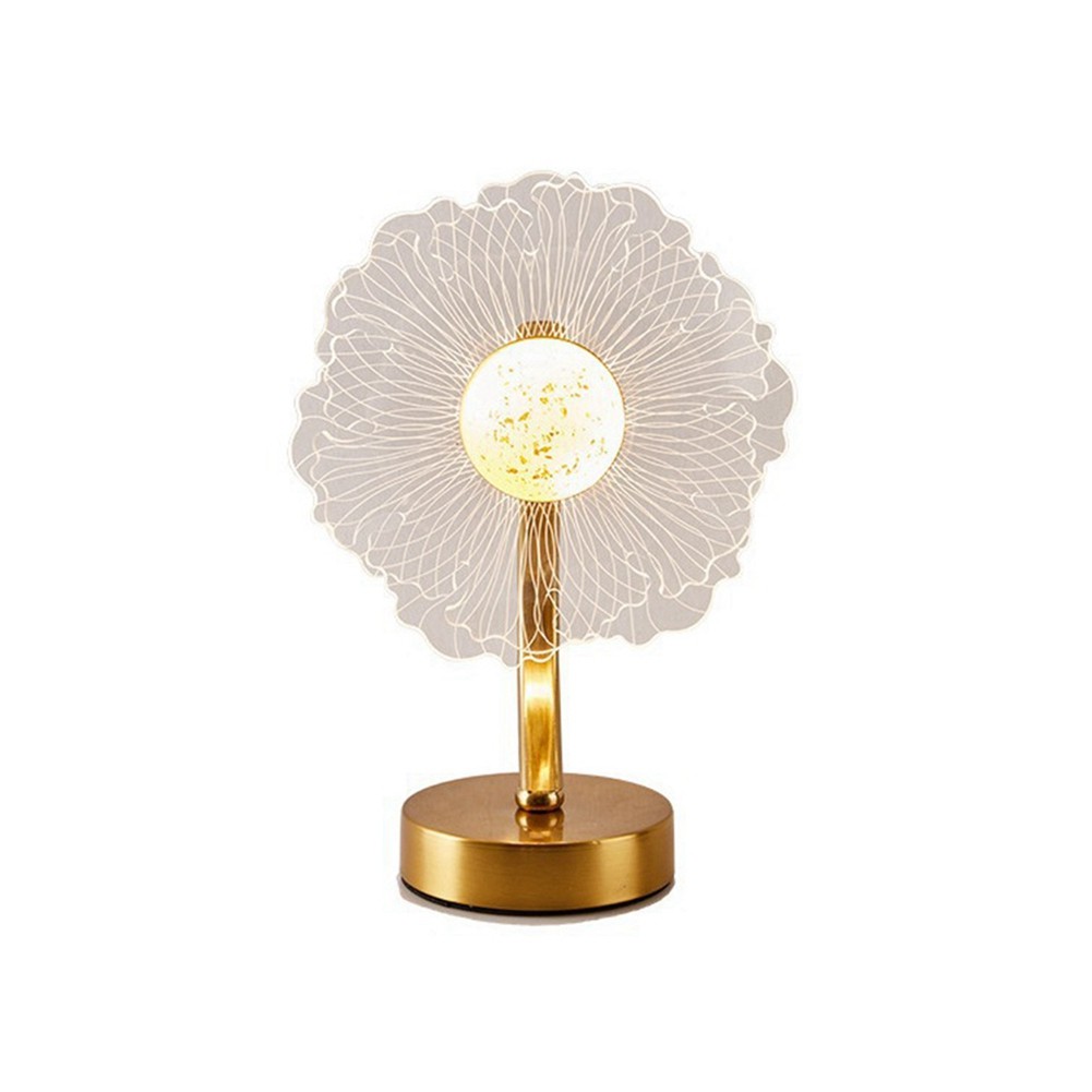 Acrylic Sunflower Table Lamp Led Bedroom Atmosphere Decorative USB Bedside1424