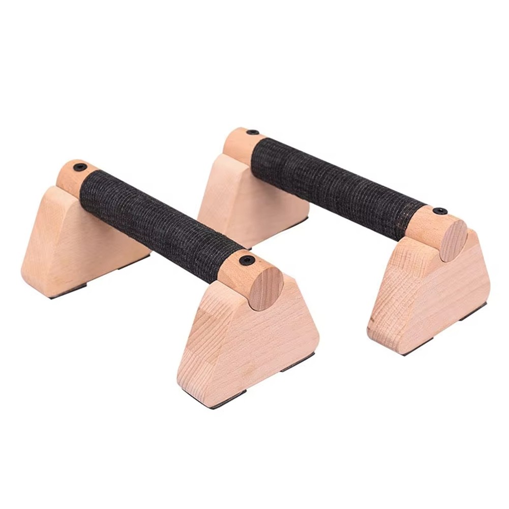 1 Pair Wooden Push Bar Handstand Blocks for Men and Women 30CM U9H58768
