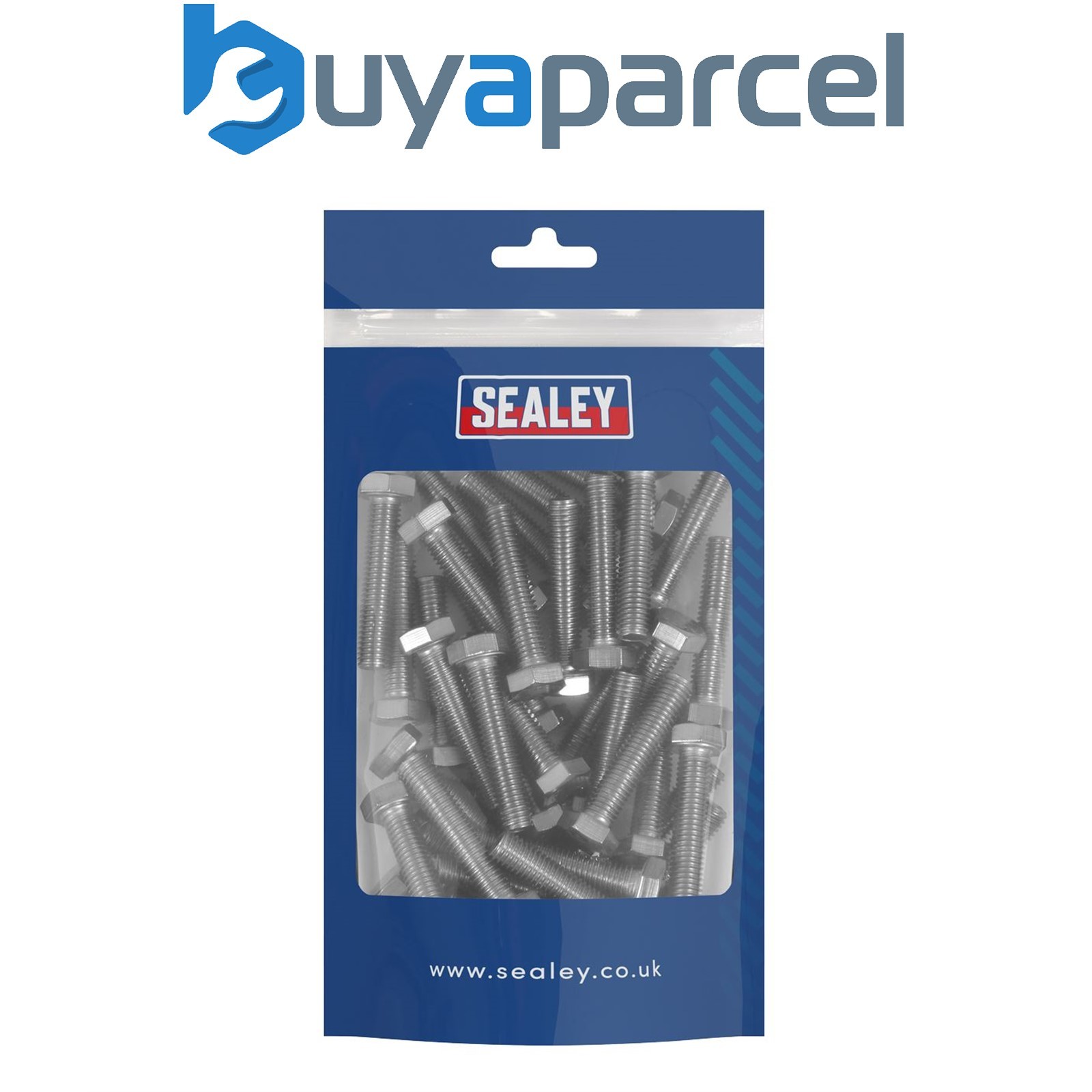 Sealey S840S Stainless Steel Set Screw M8 x 1.25 Pitch, DIN 933 - Pack of 50