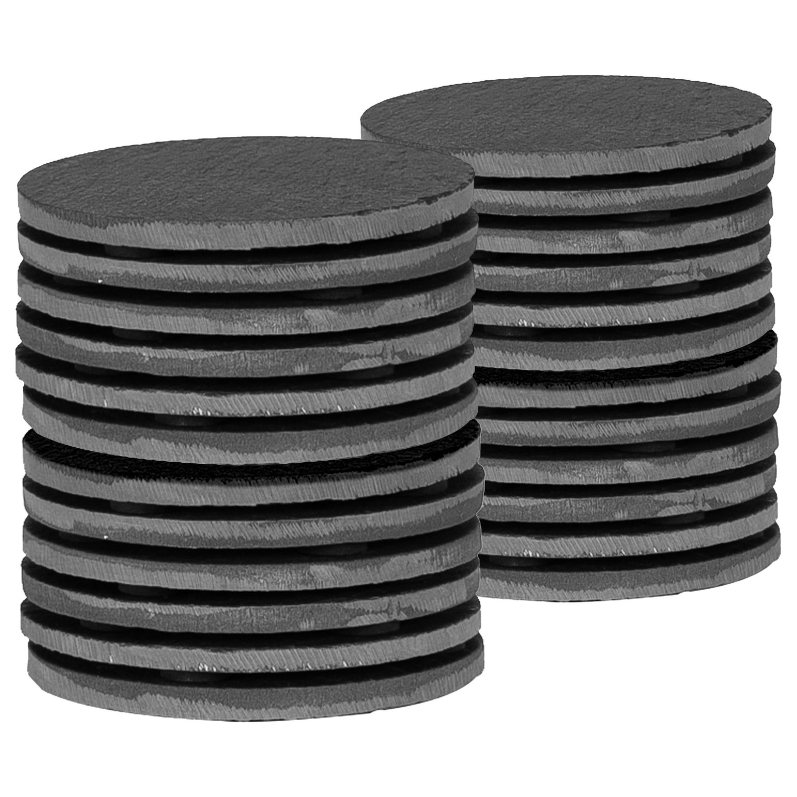 24x Linea Round Slate Coasters 10cm Natural Drinks Coaster Table Mat Gift Set