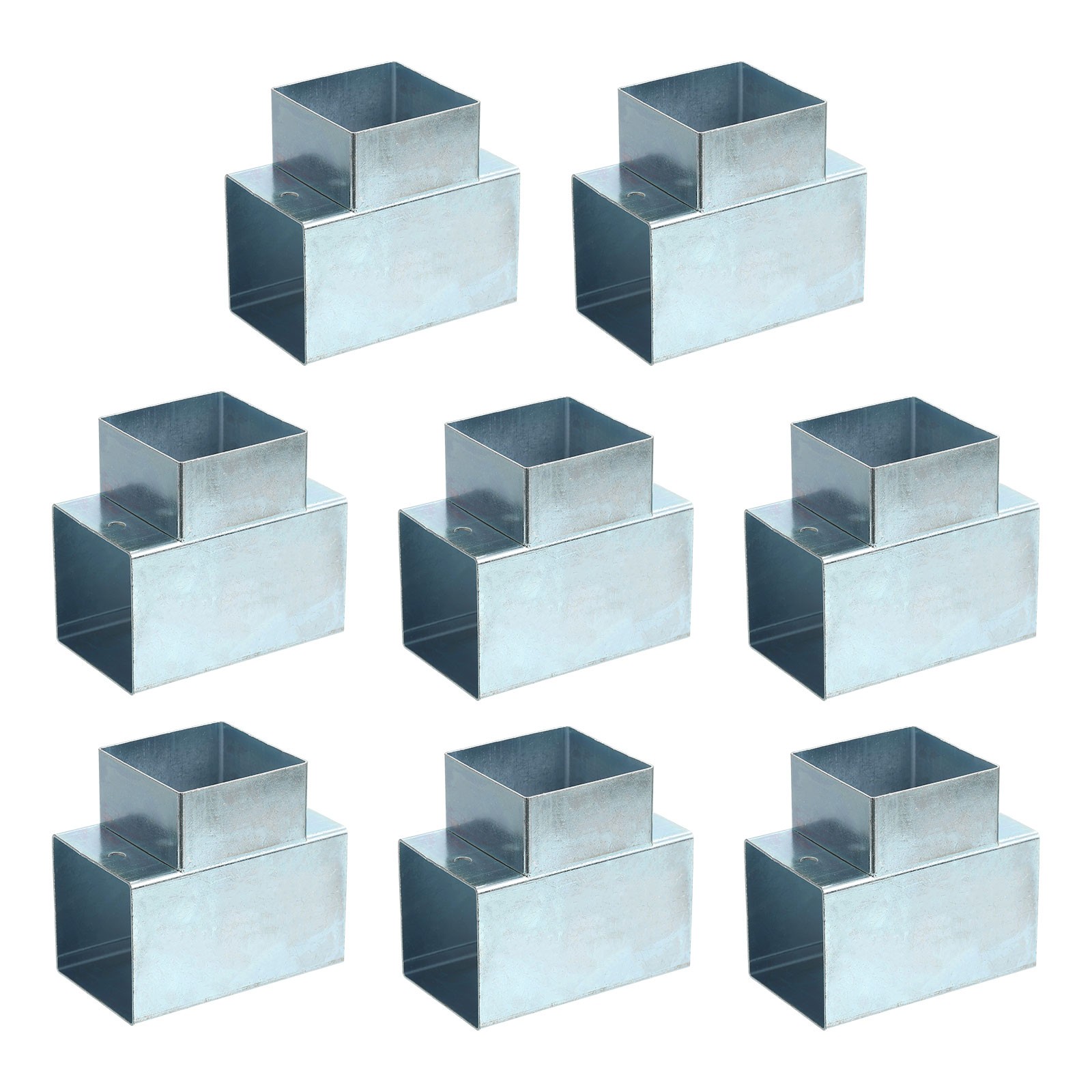 3-Way Gazebo Brackets Kit, T-Shaped Bracket for 2" x 2" Lumber (8 Pack)