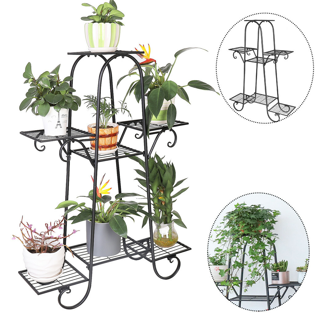3-tier Metal Flower Rack Display Garden Tree Home Decor Patio Plant Stand Holder
