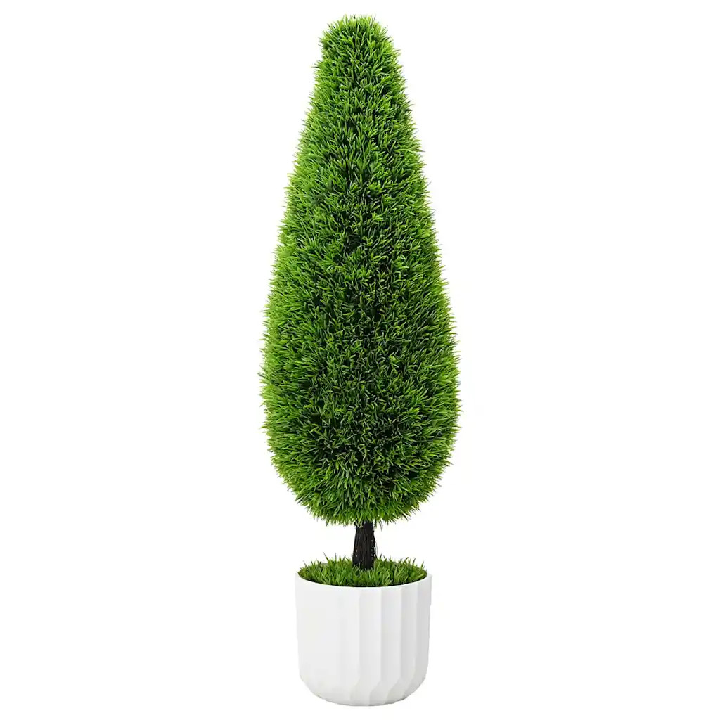 vidaXL Artificial Pine Green 24 x 24 x 90 cm Plastic, Living Room Decor, Lifelik