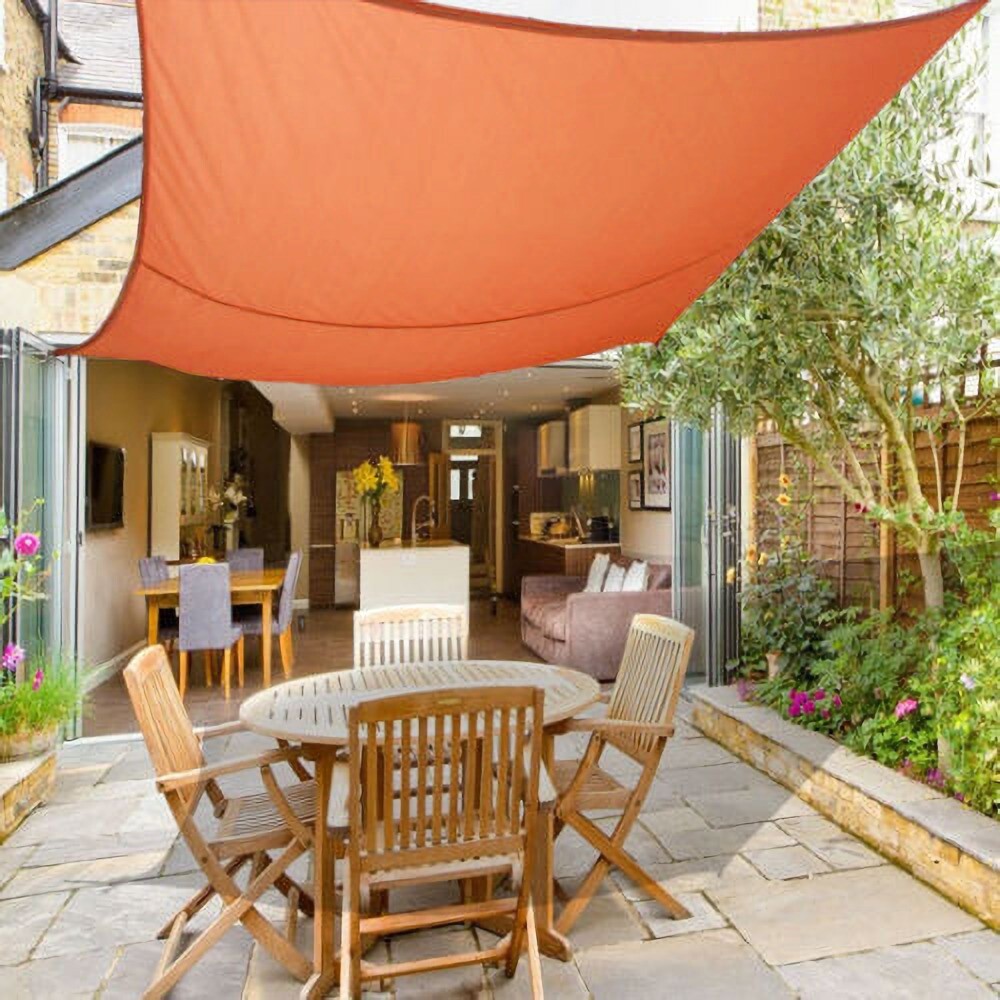 3m x 2m Sun Shade Sail Outdoor Garden Awning Canopy Patio Cover UV Block Orange