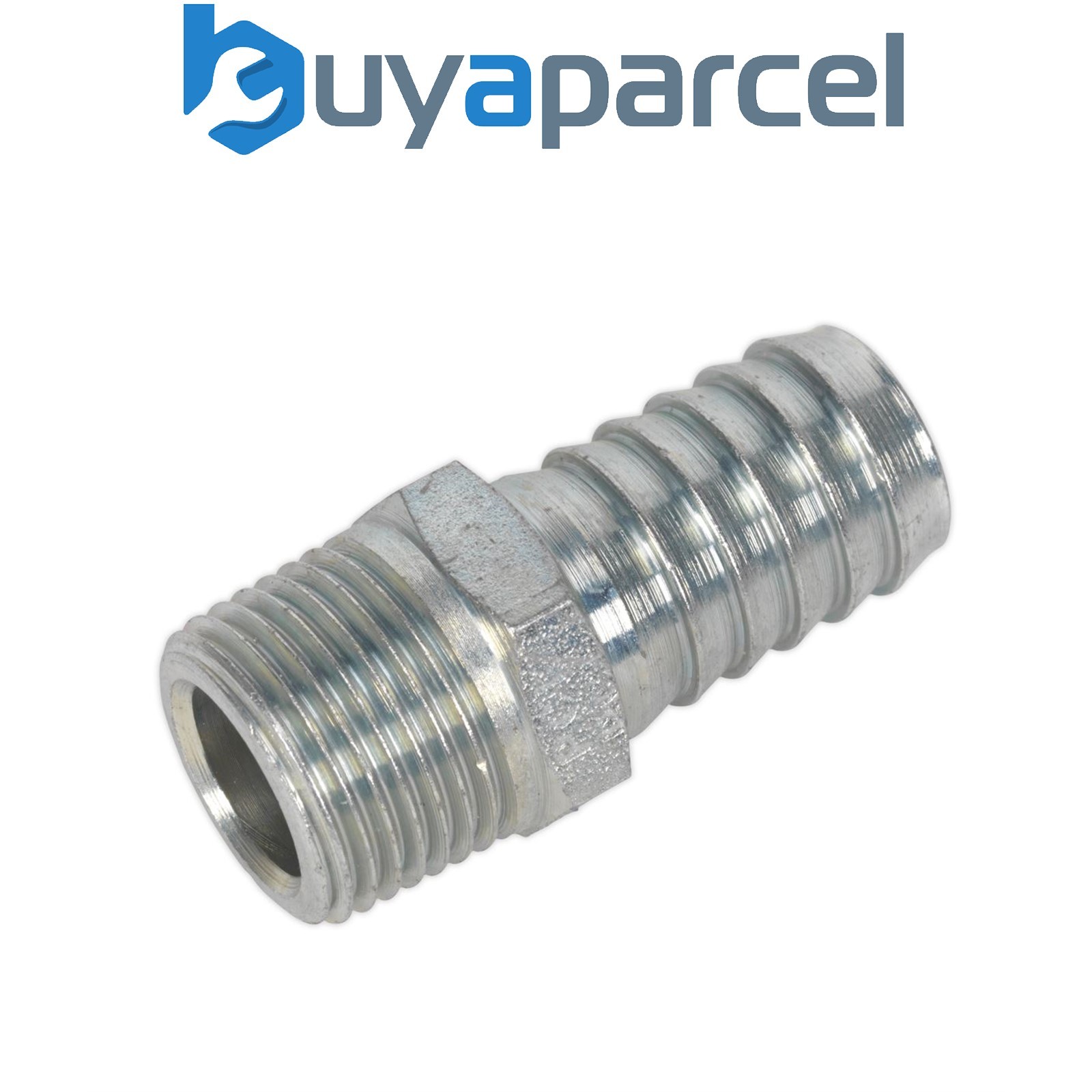 Sealey AC42 PCL Screwed Tailpiece Male 3/8"BSPT - 1/2" Hose - Pack of 5