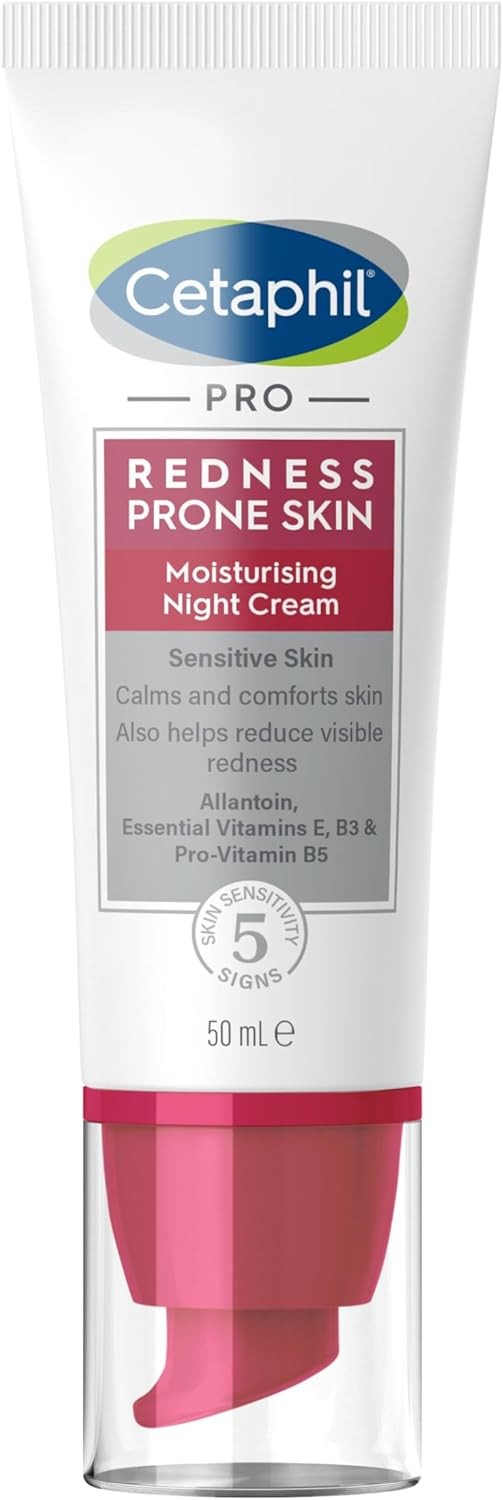 Cetaphil PRO Night Cream 50ml Moisturiser For Sensitive & Redness Prone Skin