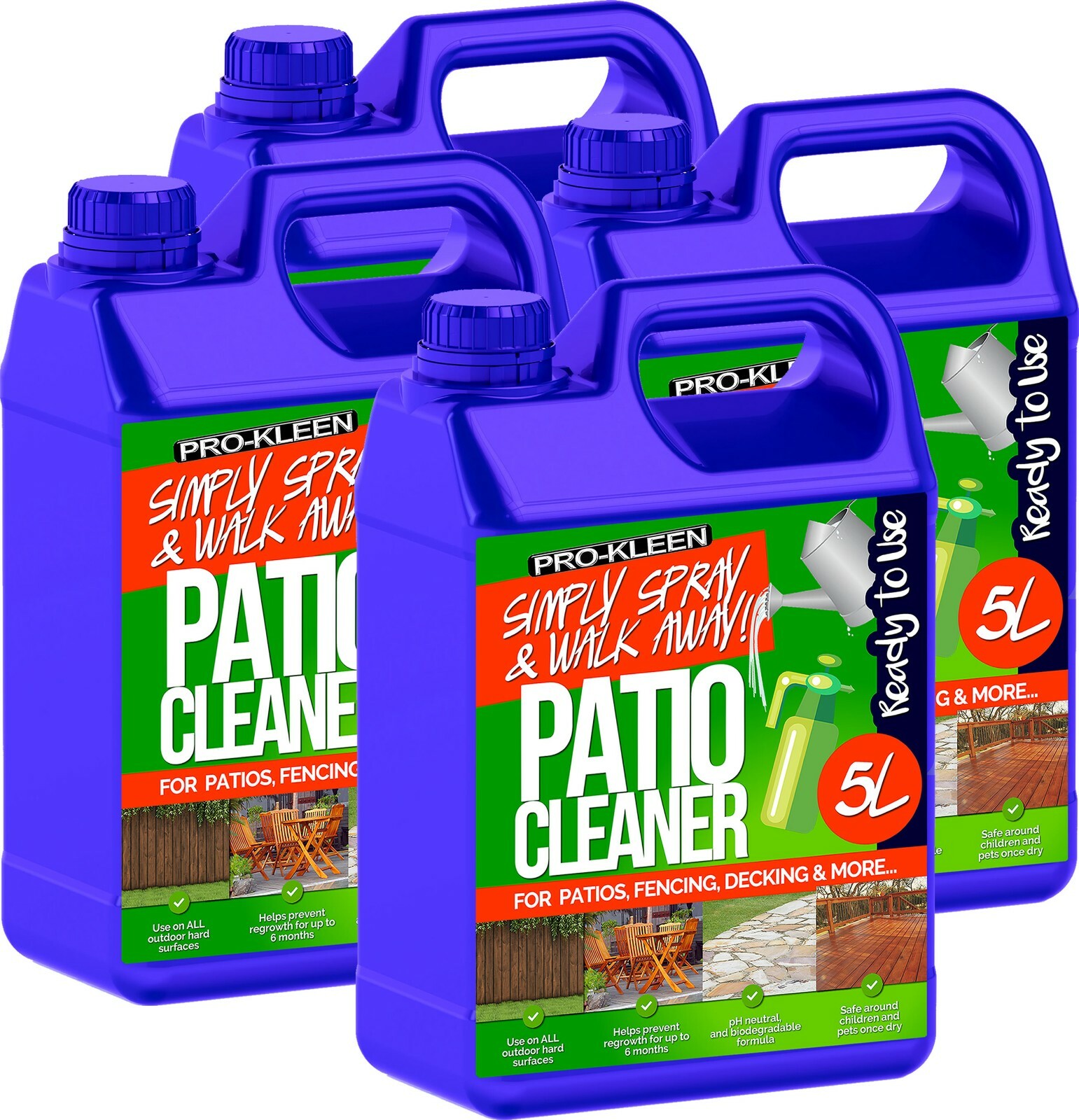 ProKleen Patio Cleaner Fluid Mould Algae Killer 25% Stronger Drive Decking 20L