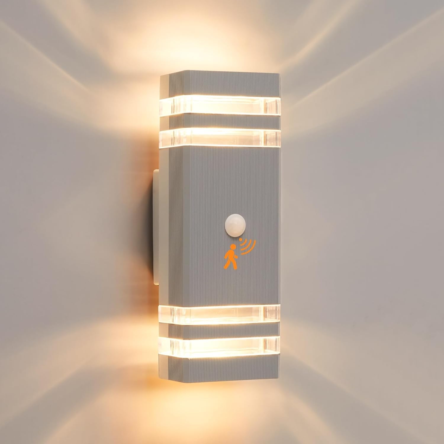 CELAVY Up Down Outside Lights with Motion Sensor, PIR Outdoor Wall Light Mains