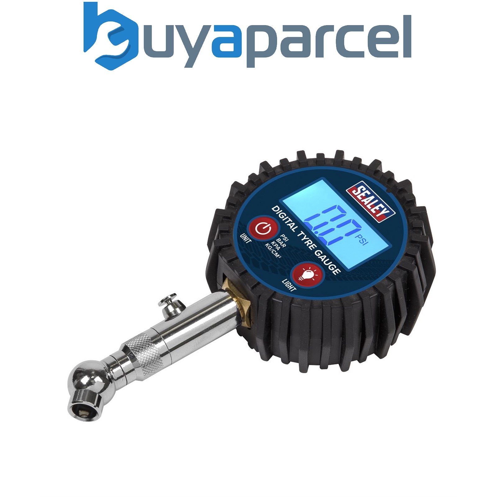 Sealey TST001 Digital Tyre Pressure Gauge with Swivel Head & Quick Release