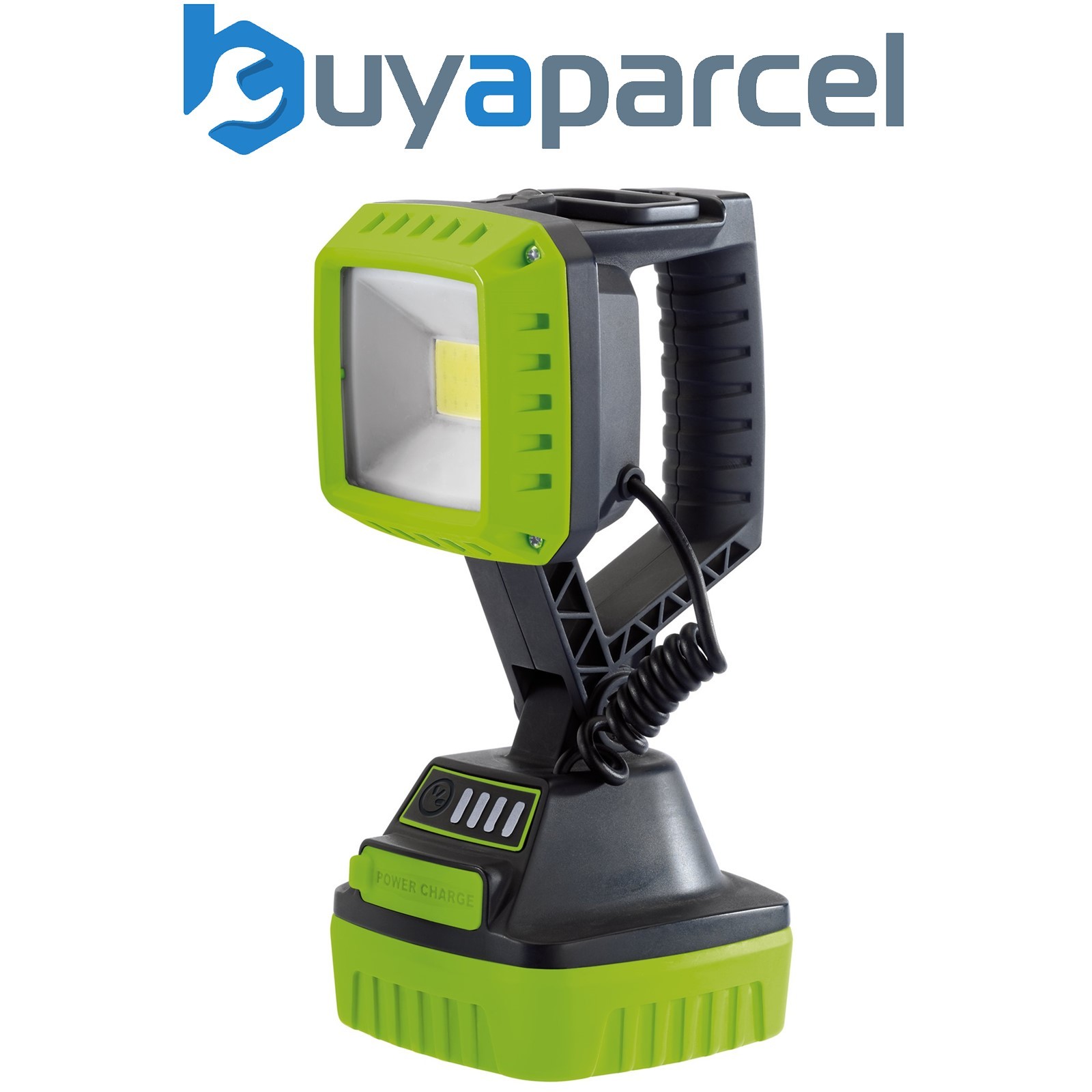 Draper 90033 COB LED Rechargeable Work Light, 10W, 1,000 Lumens, Green, 2 x 2.2A