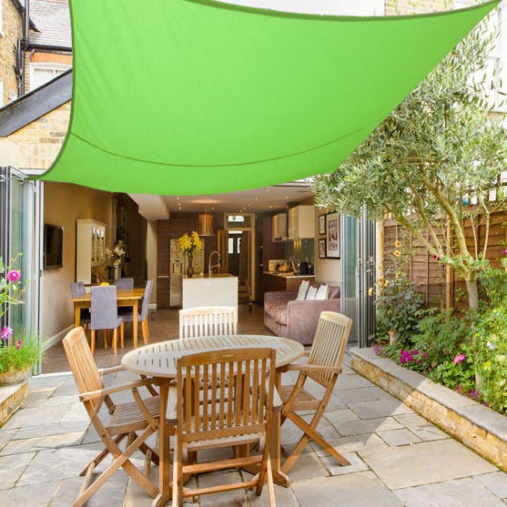 3 x 2m Sun Shade Sail Garden Patio Canopy Awning Screen 98% UV Block Light Green