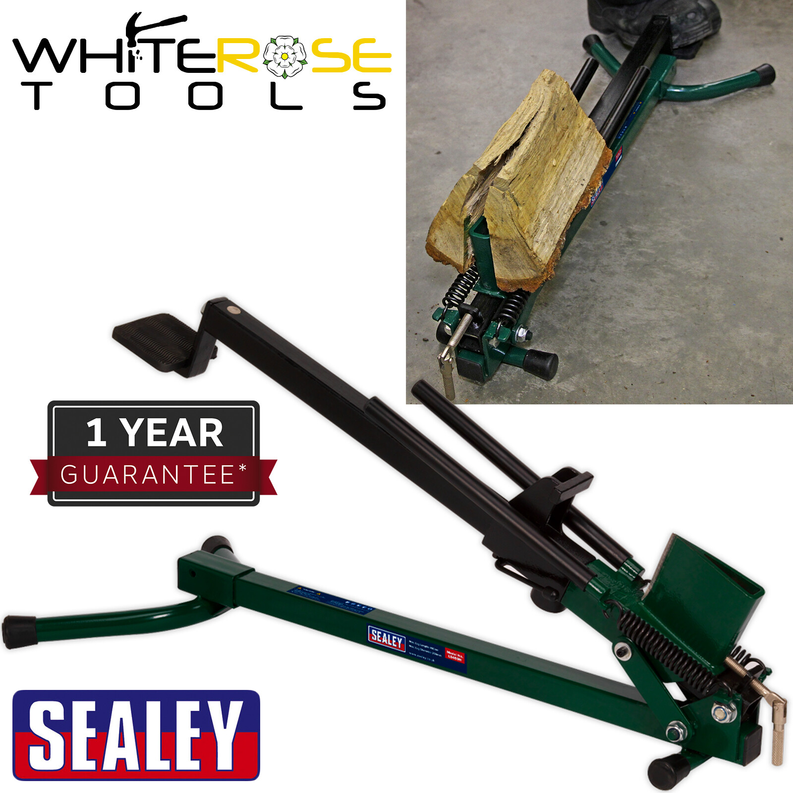 Sealey Log Splitter Foot Operated - Horizontal