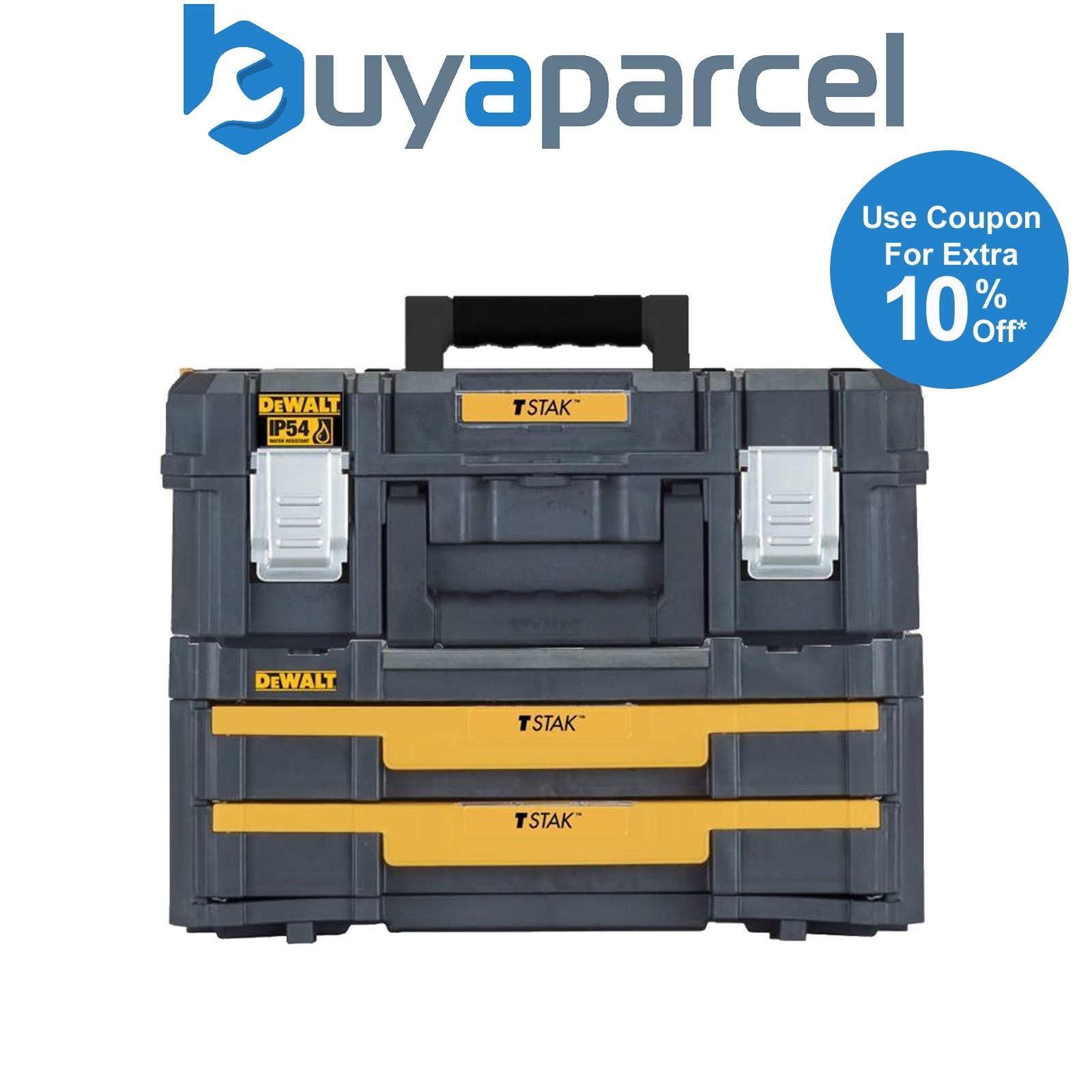 Dewalt DWST83345-1 TStak 2.0 II DWST1-70706 IV Tool Storage Box 2 Drawers + Foam