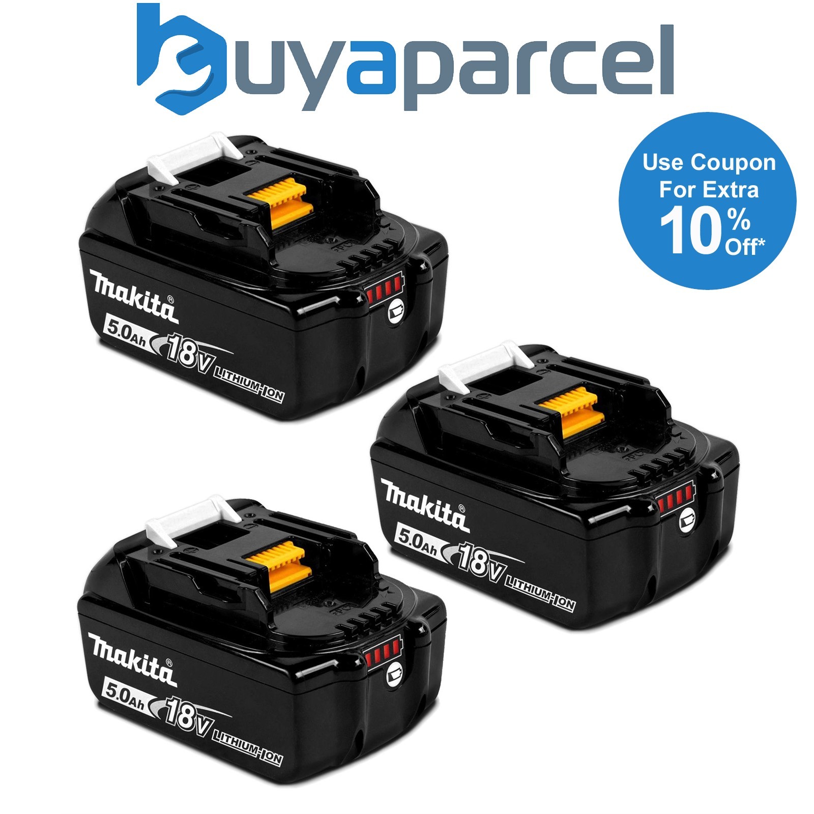 3 X Genuine Makita BL1850 18V 5.0Ah Li-Ion LXT Battery 5AH Star Battery BL1850B