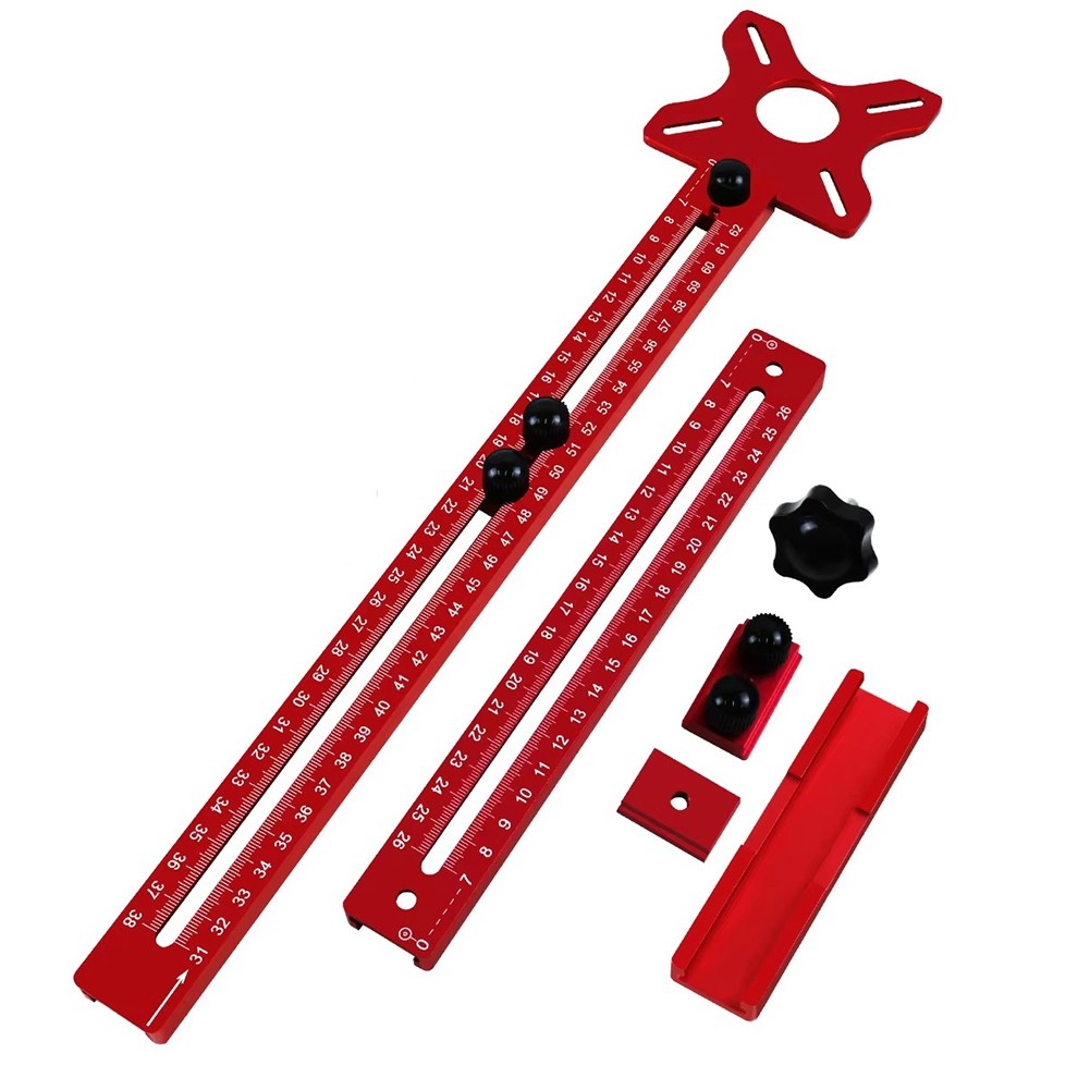 Router Milling Groove Bracket,9-61cm Radius Router Circle Cutting Jig6335