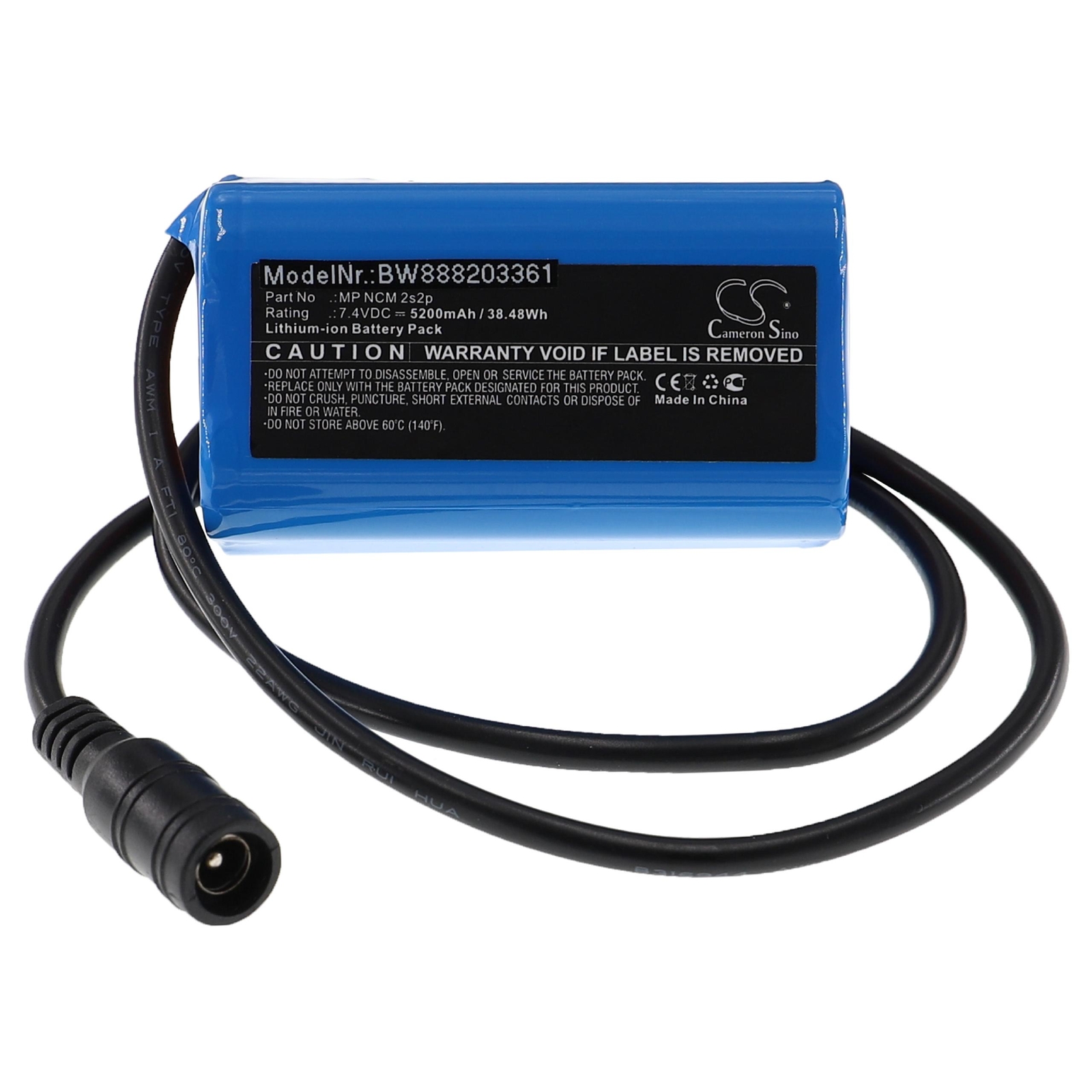 Battery for Square LED Light 5200mAh 7.4V Li-Ion
