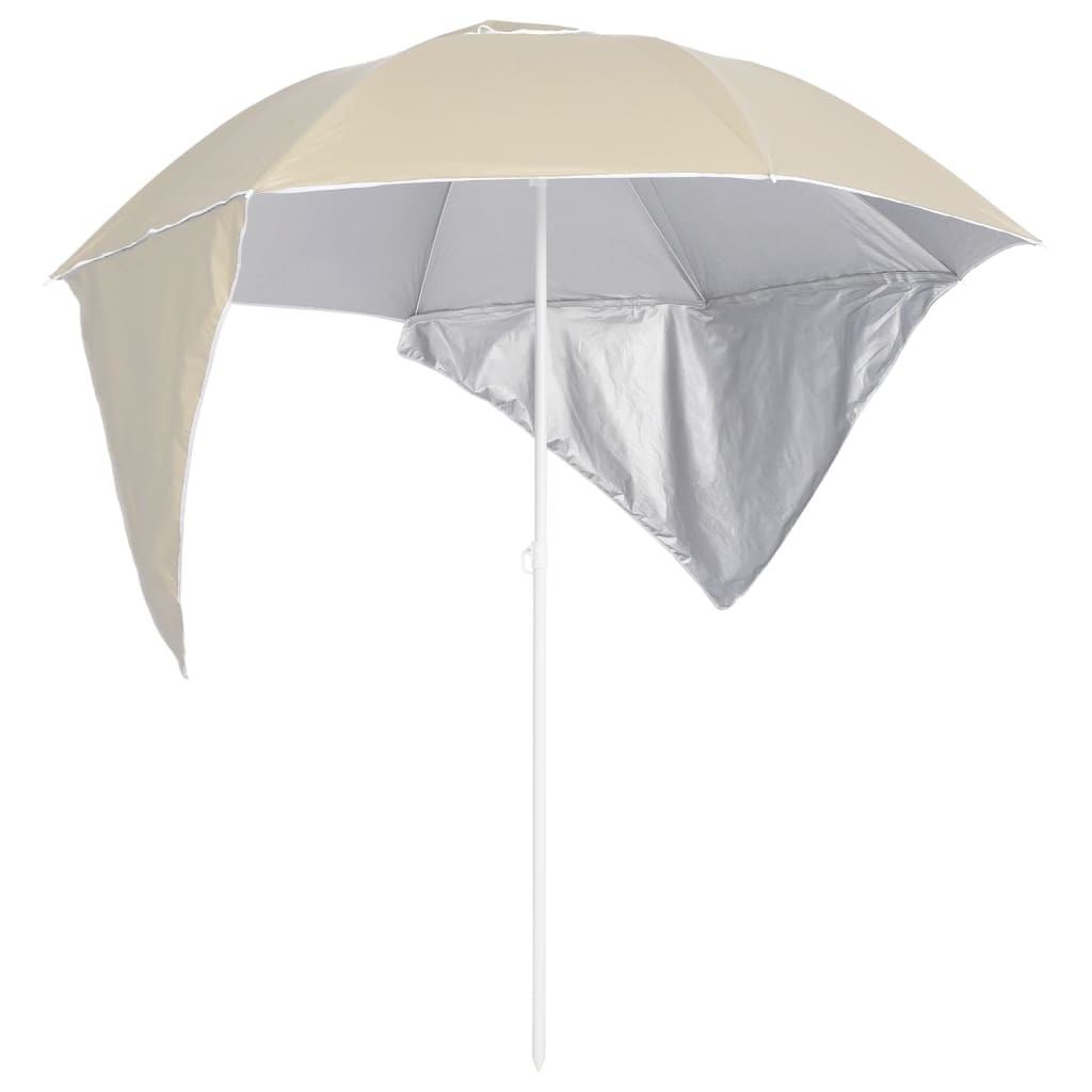 Beach Parasol with Side Walls Outdoor Umbrella Shelter Canopy Sand vidaXL