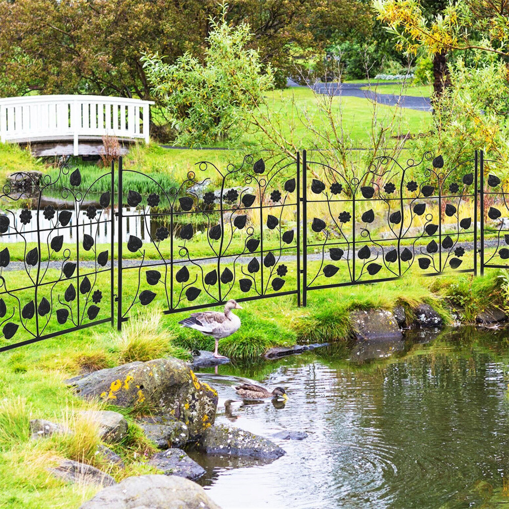 5 Pack Decorative Garden Fences and Borders for Flower Beds Yard Gate Rustproof