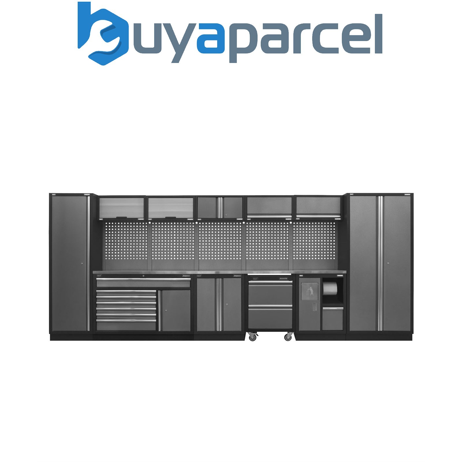 Sealey APMSSTACK15SS Superline PRO Storage System with Stainless Worktop 4.92m