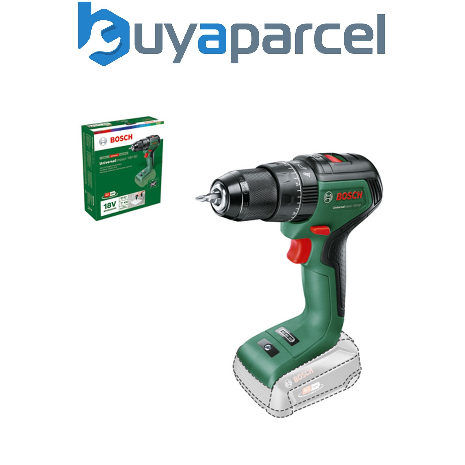 Bosch Cordless 18v Impact Drill UniversalImpact 18V-60 Carton box 06039D7100