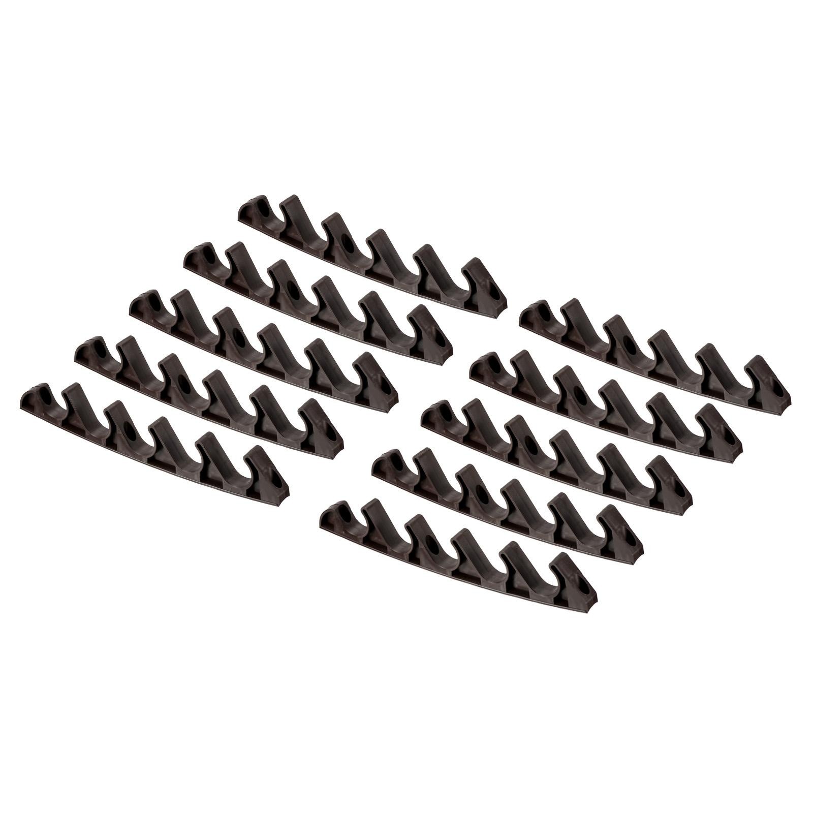 10pcs Chaise Adjustment Bracket, 5 Position Back Support Adjuster, Brown