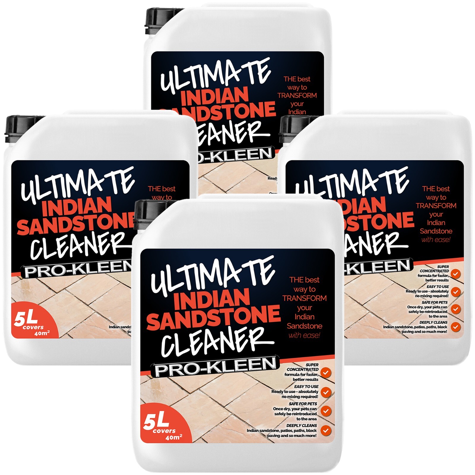 ProKleen Ultimate Indian Sandstone Cleaner Drives Slabs Paths Patios 20L