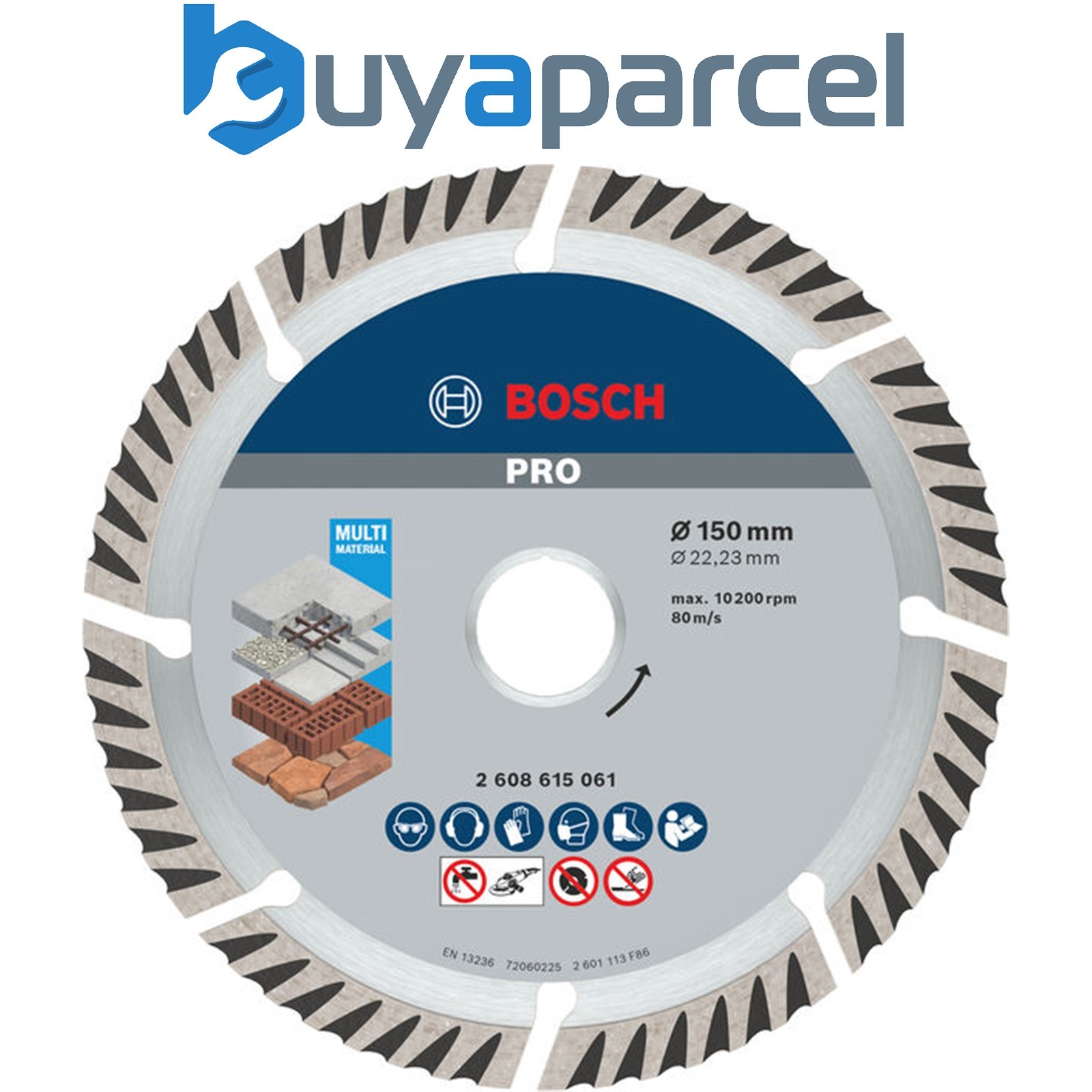 Bosch PRO Multi Material Diamond Disc 150 x 22.23mm 2608615061