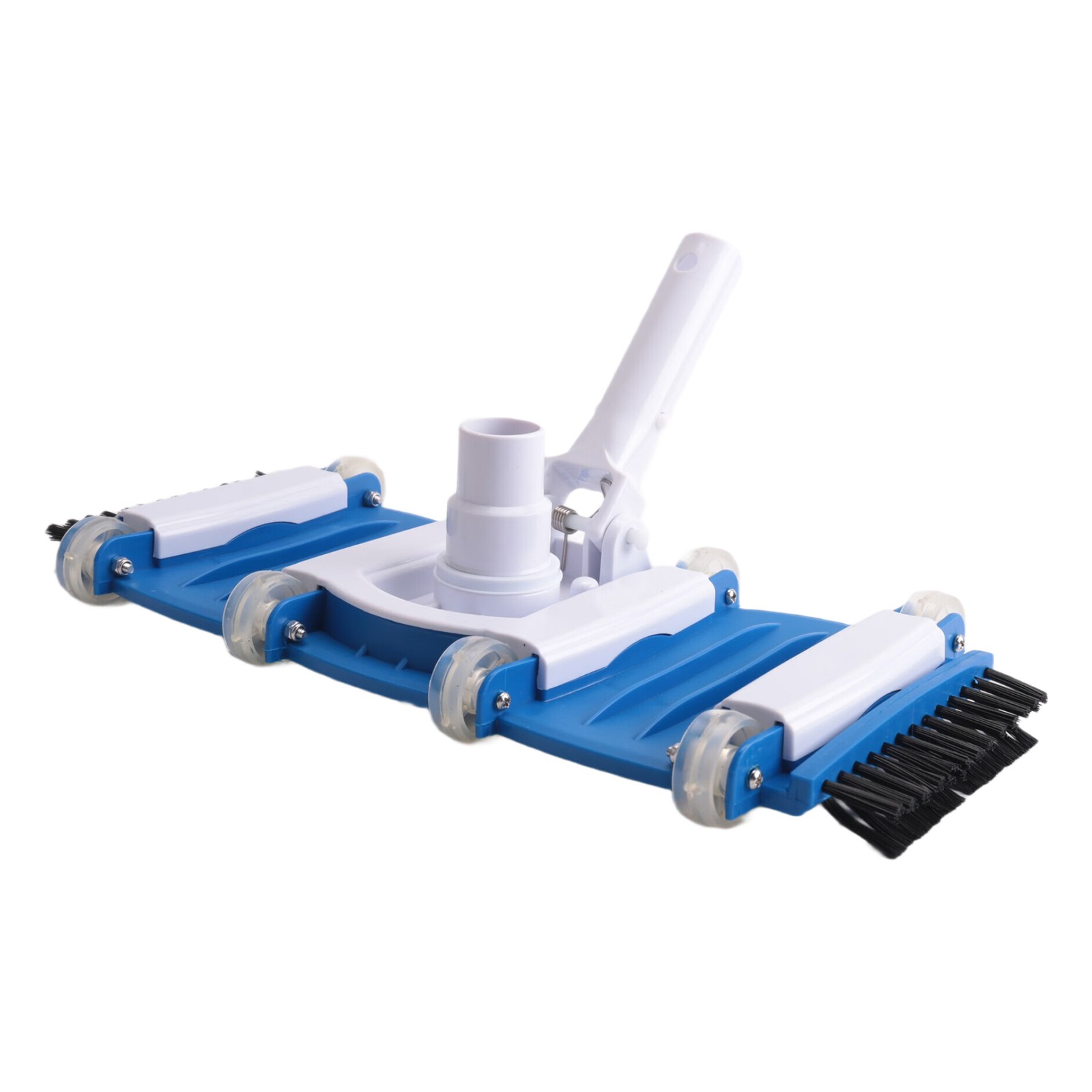 Pool Vacuum Head with Side Brushes, Wheels and Swivel Handle Hose Connect V1S5