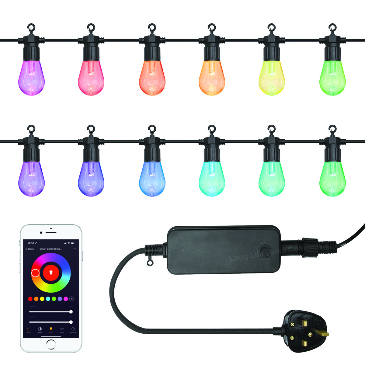 SMART WiFi 10M Outdoor LED FAIRY STRING FESTOON LIGHT RGB App controlled WFFL01