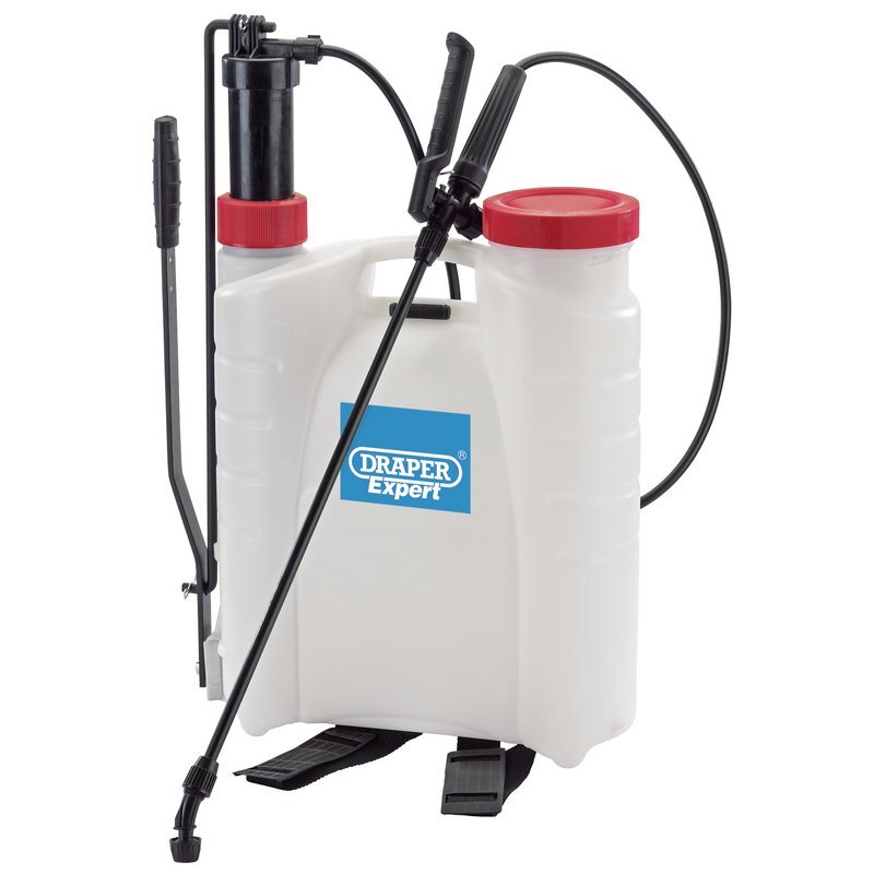 Draper Epdm Knapsack Pressure Sprayer - 12 Litre - Adjustable Spray Pattern Tip