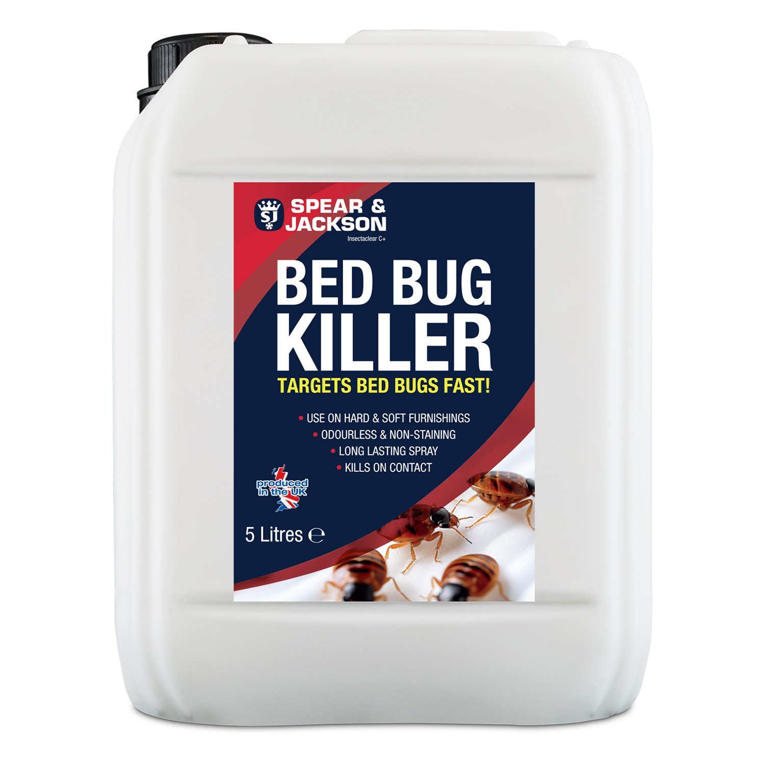Bed Bug Killer, 5 L, Long-Lasting, Odourless, Insecticide, Spear & Jackson